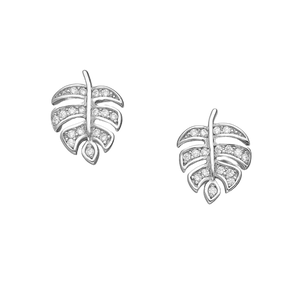 Flora Monstera Stud Earrings