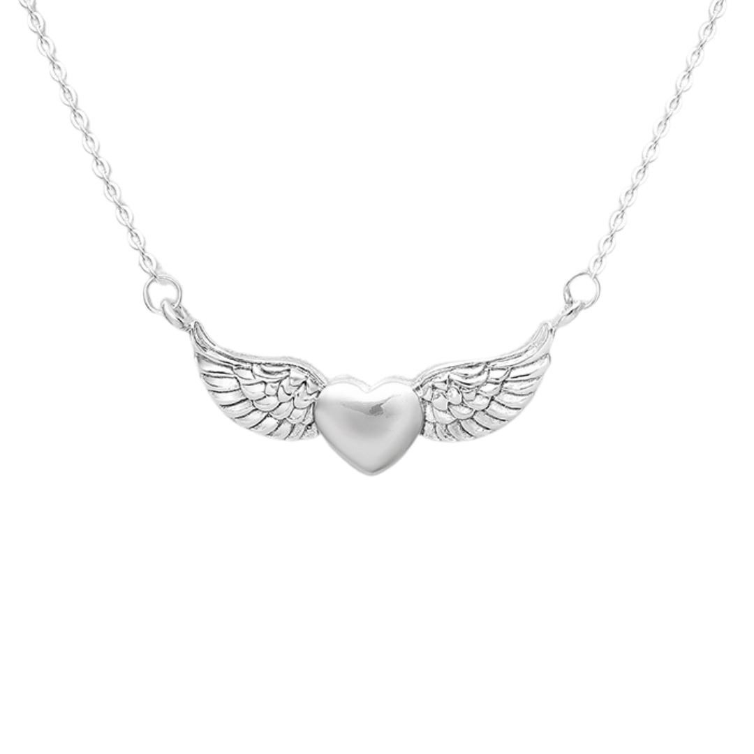 Angel Wings Heart Necklace