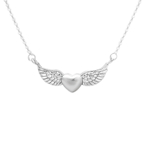 Angel Wings Heart Necklace