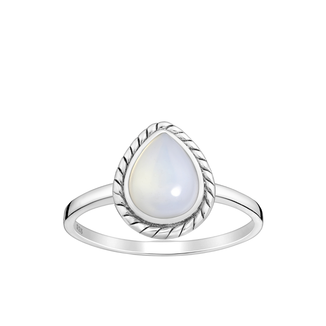 Droplet Moonstone Ring