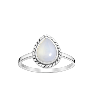 Droplet Moonstone Ring