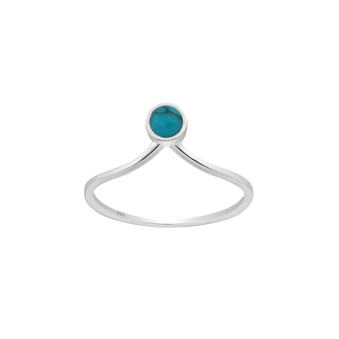 Chevron Turquoise Ring