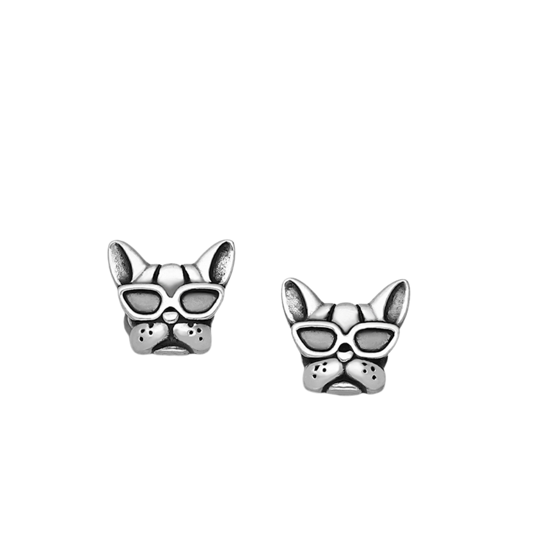 Stylish Bulldog Stud Earrings