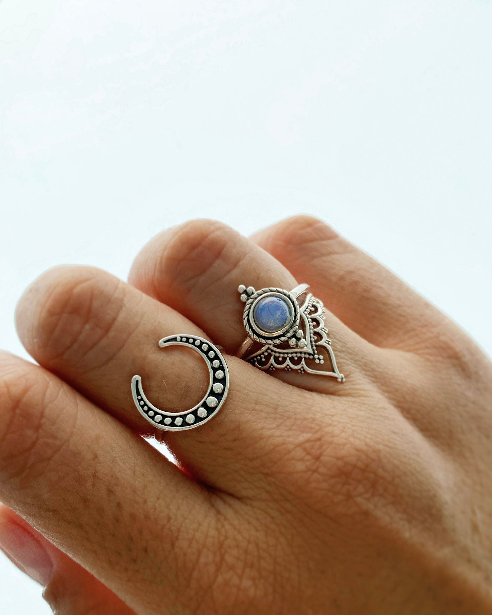 Celeste Moonstone Ring