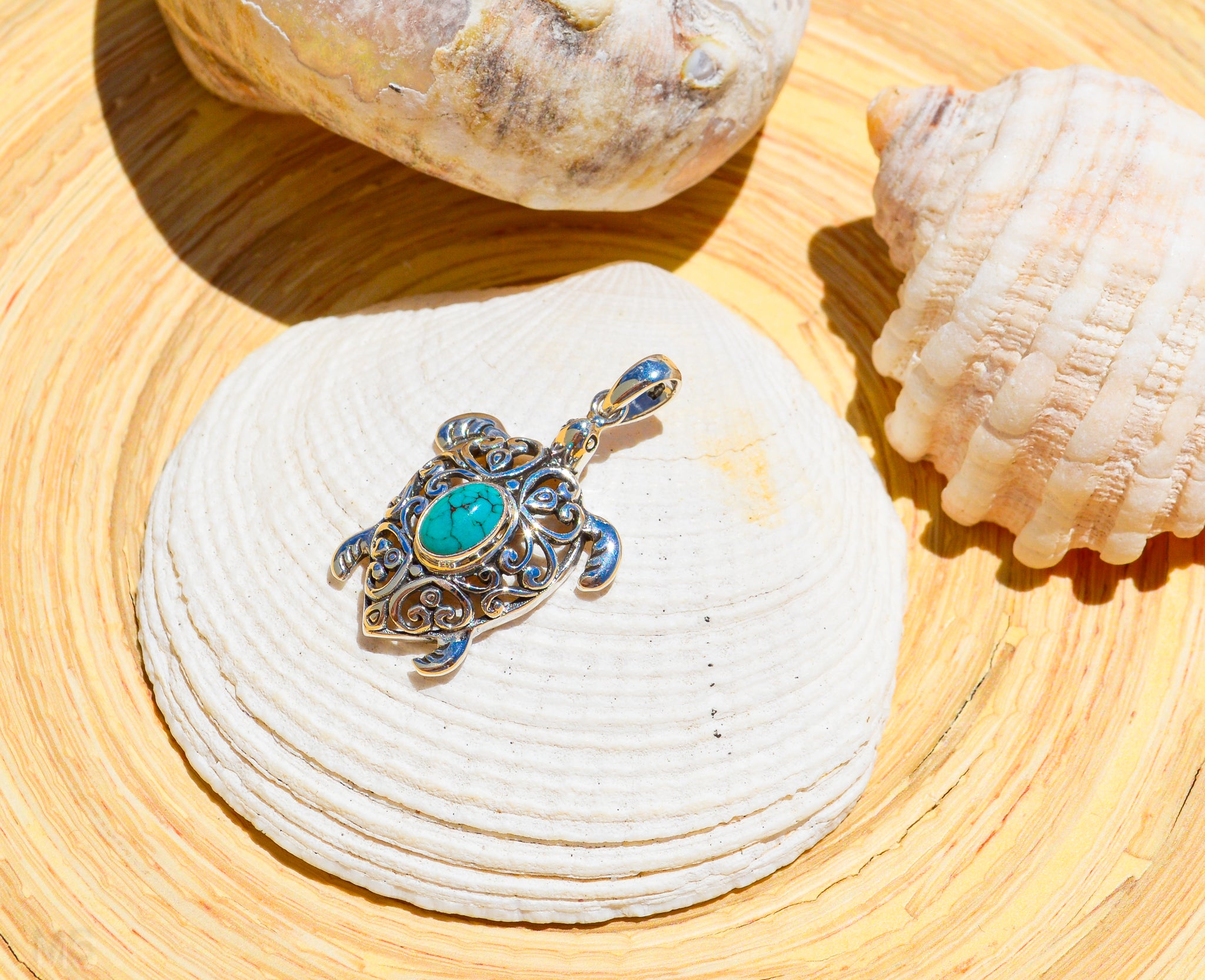 Turquoise Turtle Pendant