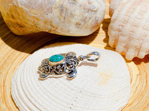 Turquoise Turtle Pendant