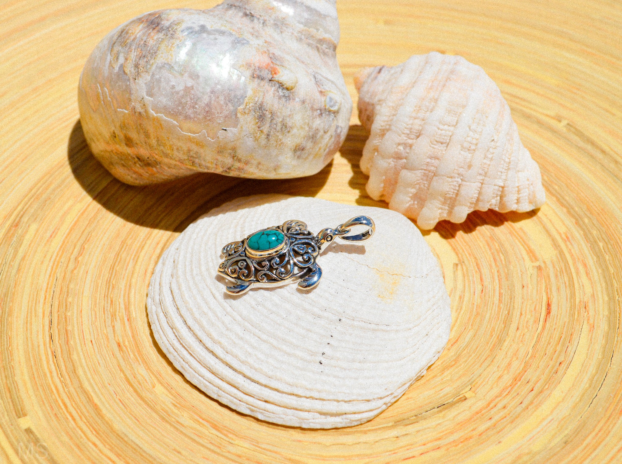 Turquoise Turtle Pendant