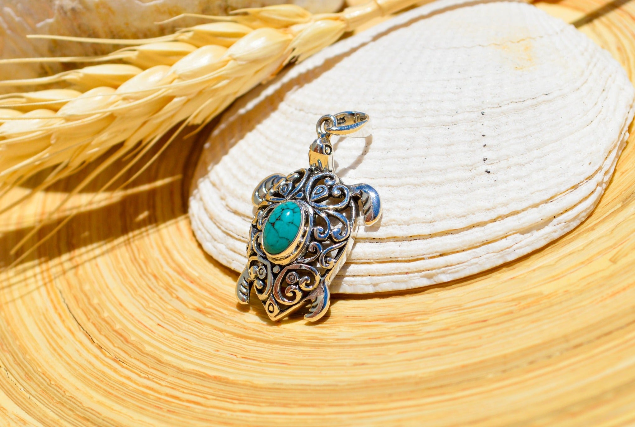 Turquoise Turtle Pendant