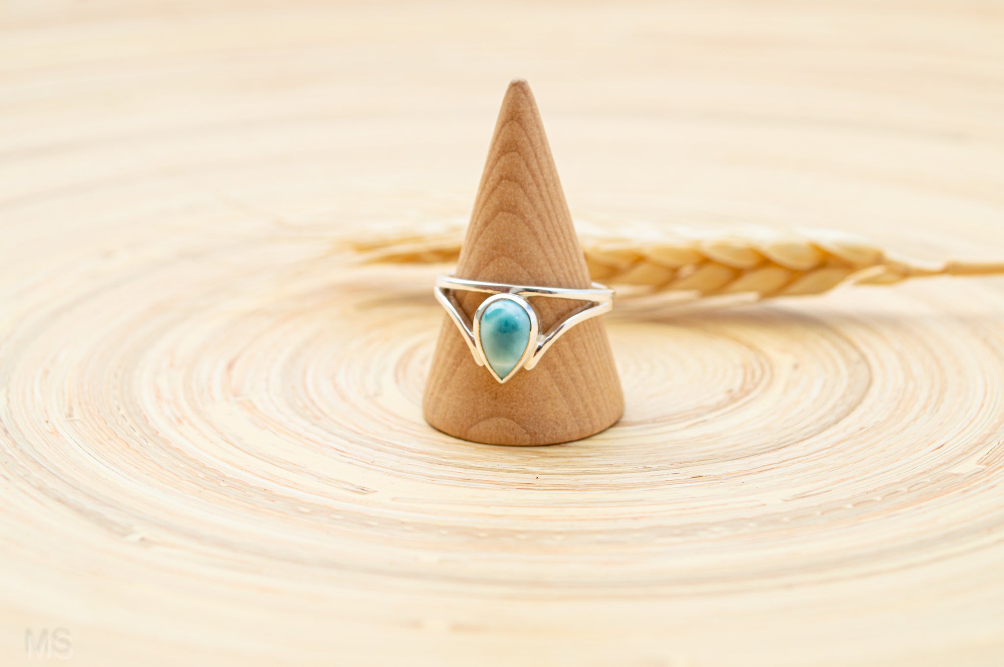 Larimar Drop Ring