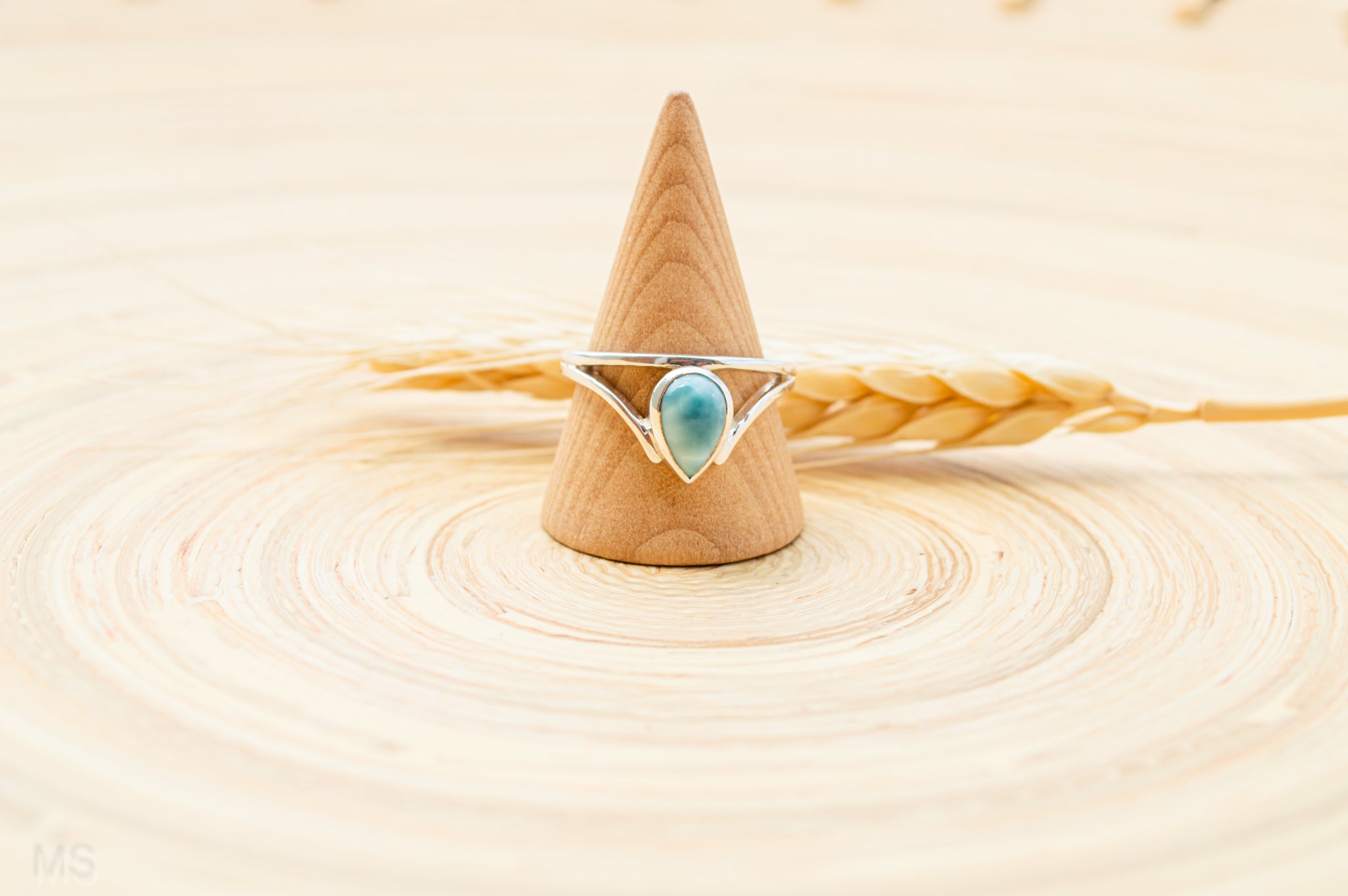 Larimar Drop Ring