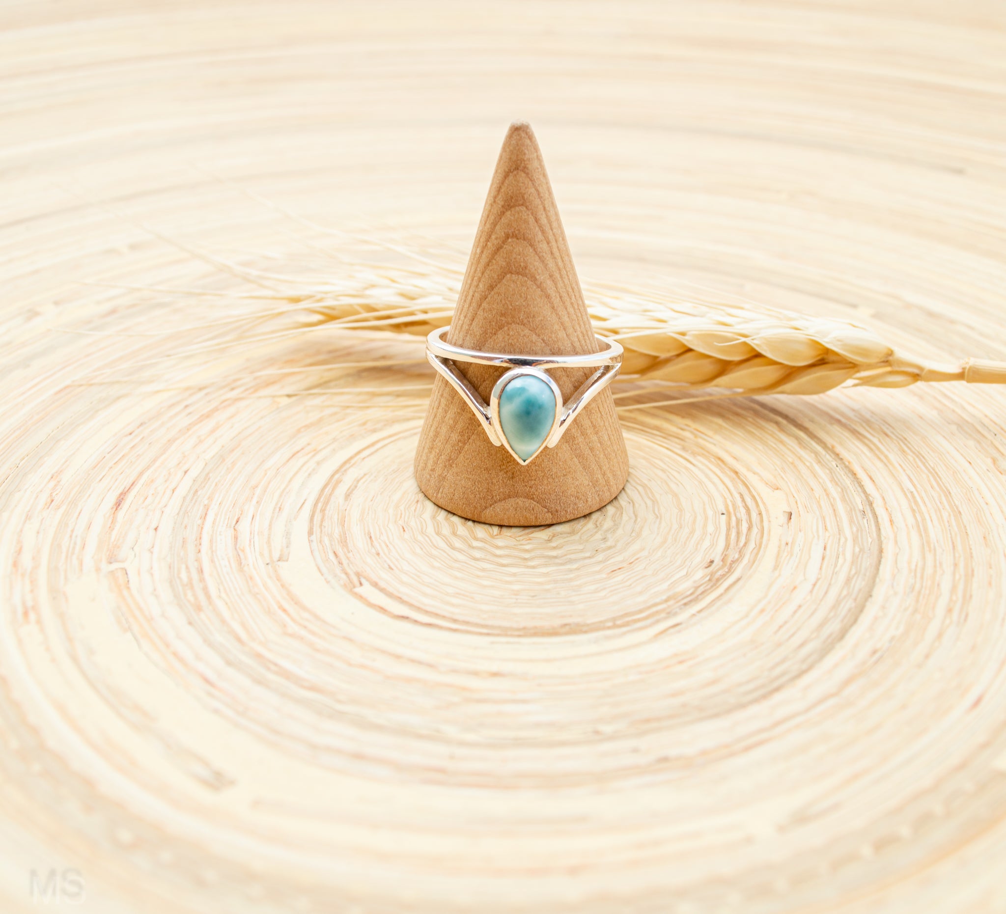 Larimar Drop Ring