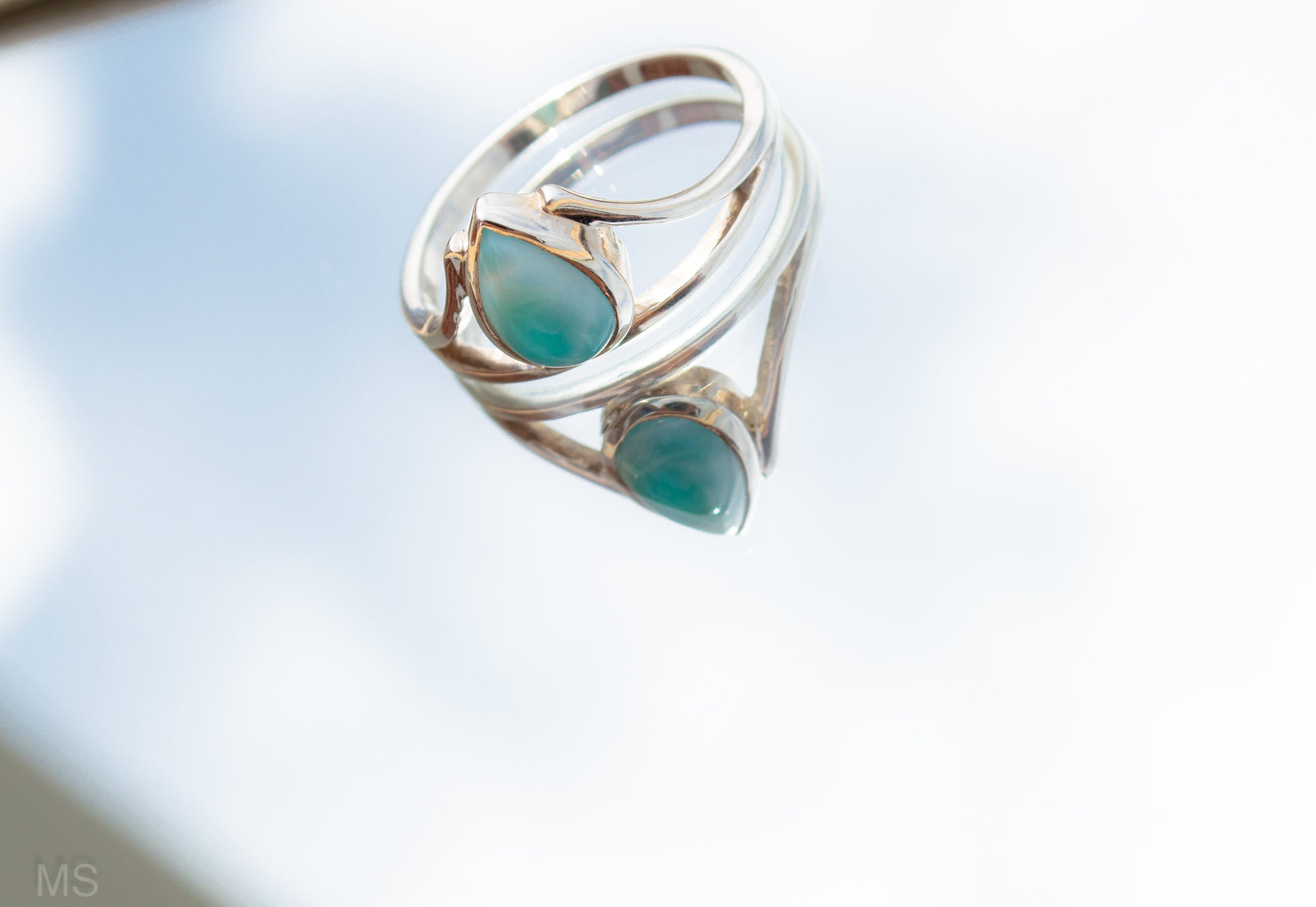 Larimar Drop Ring