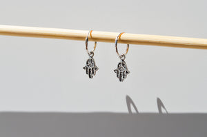 Hamsa Hand Hoop Earrings