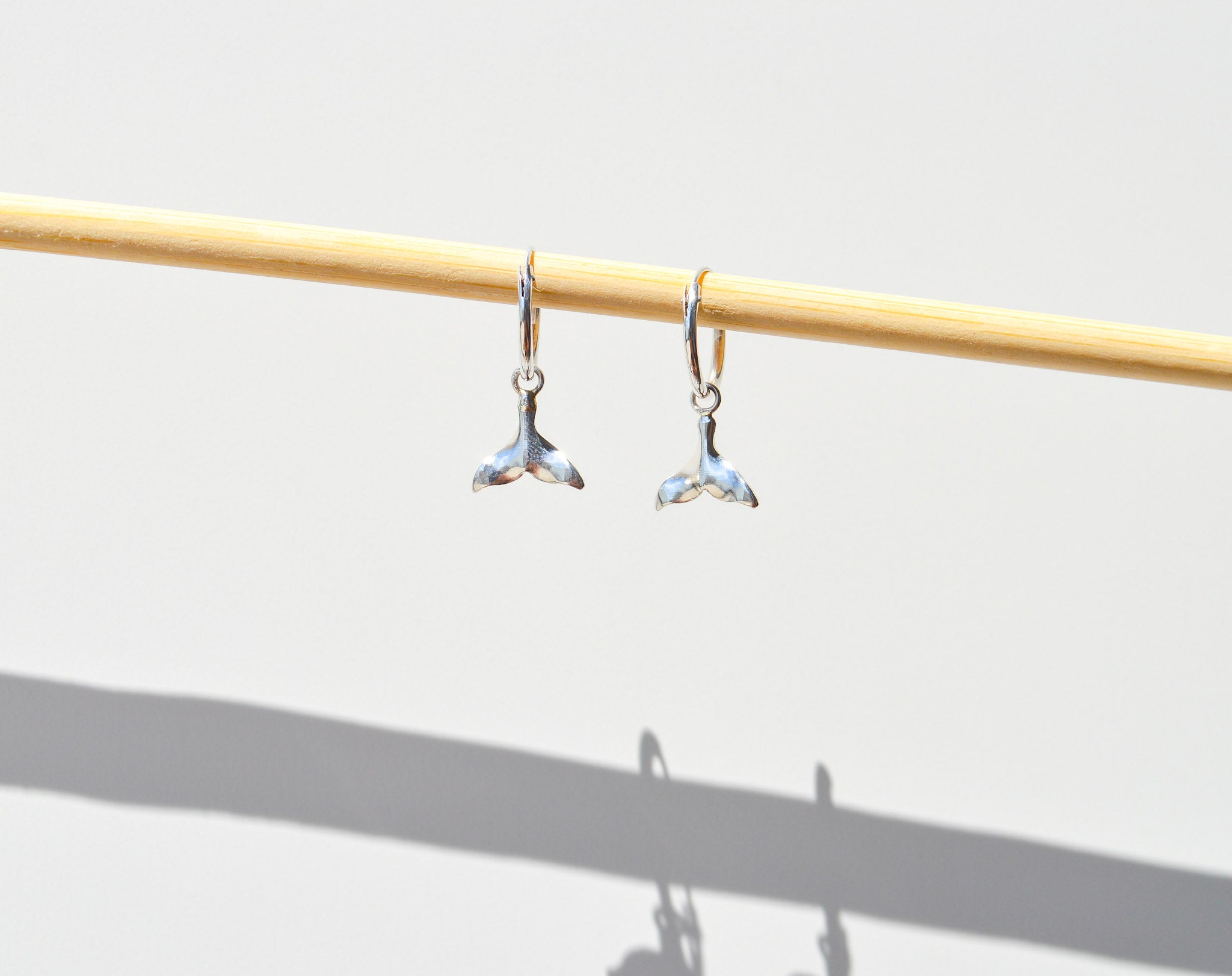 Whale Tail Mini Hoop Earring