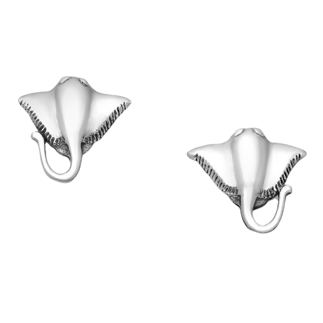 Manta Ray Stud Earrings