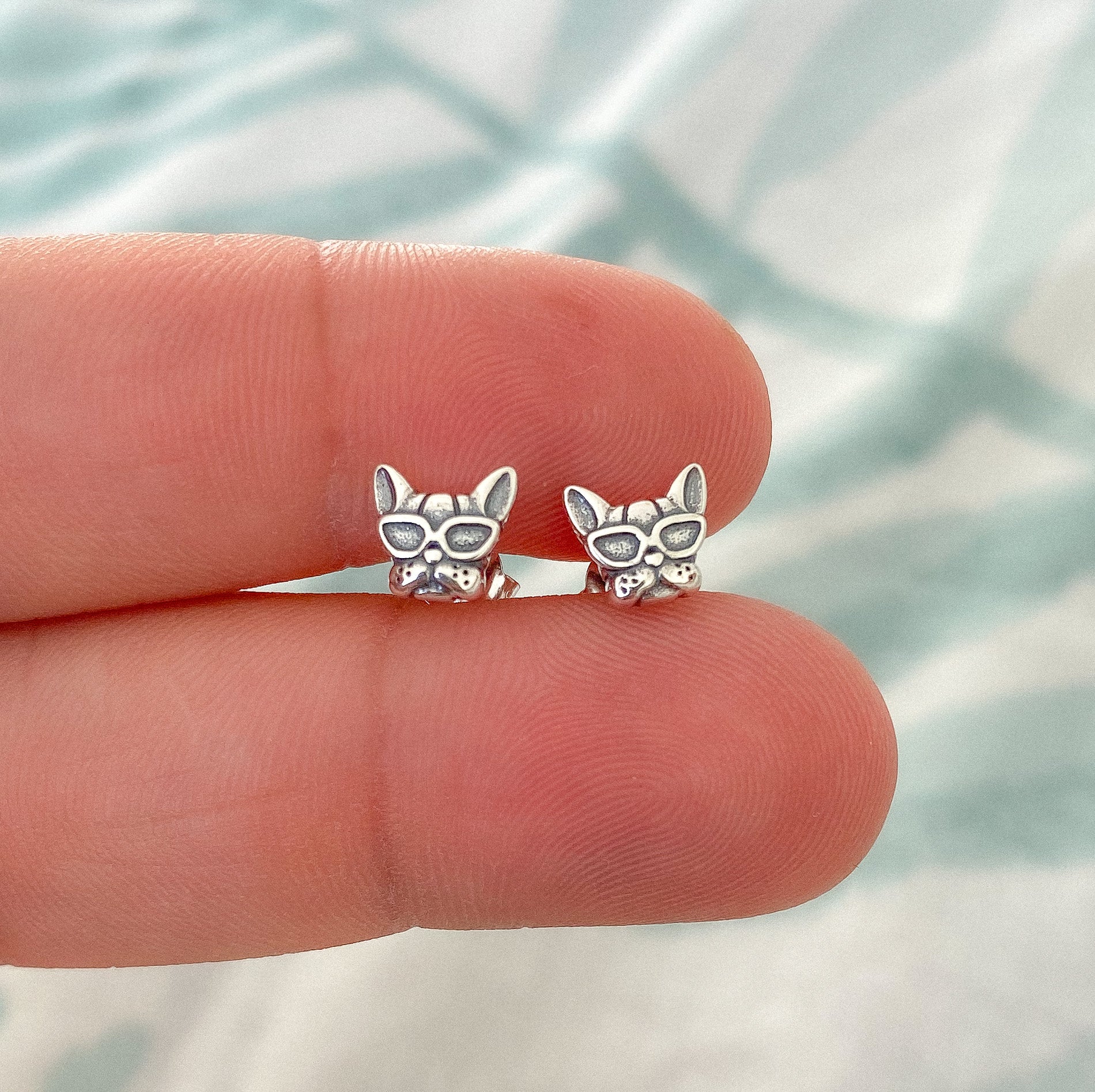 Stylish Bulldog Stud Earrings