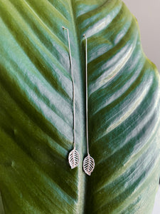 Threader Leaf Earring