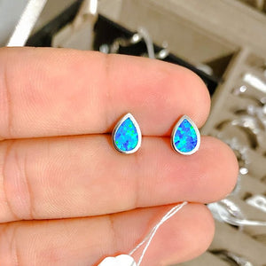 Blue Sky Opal Drop Earrings