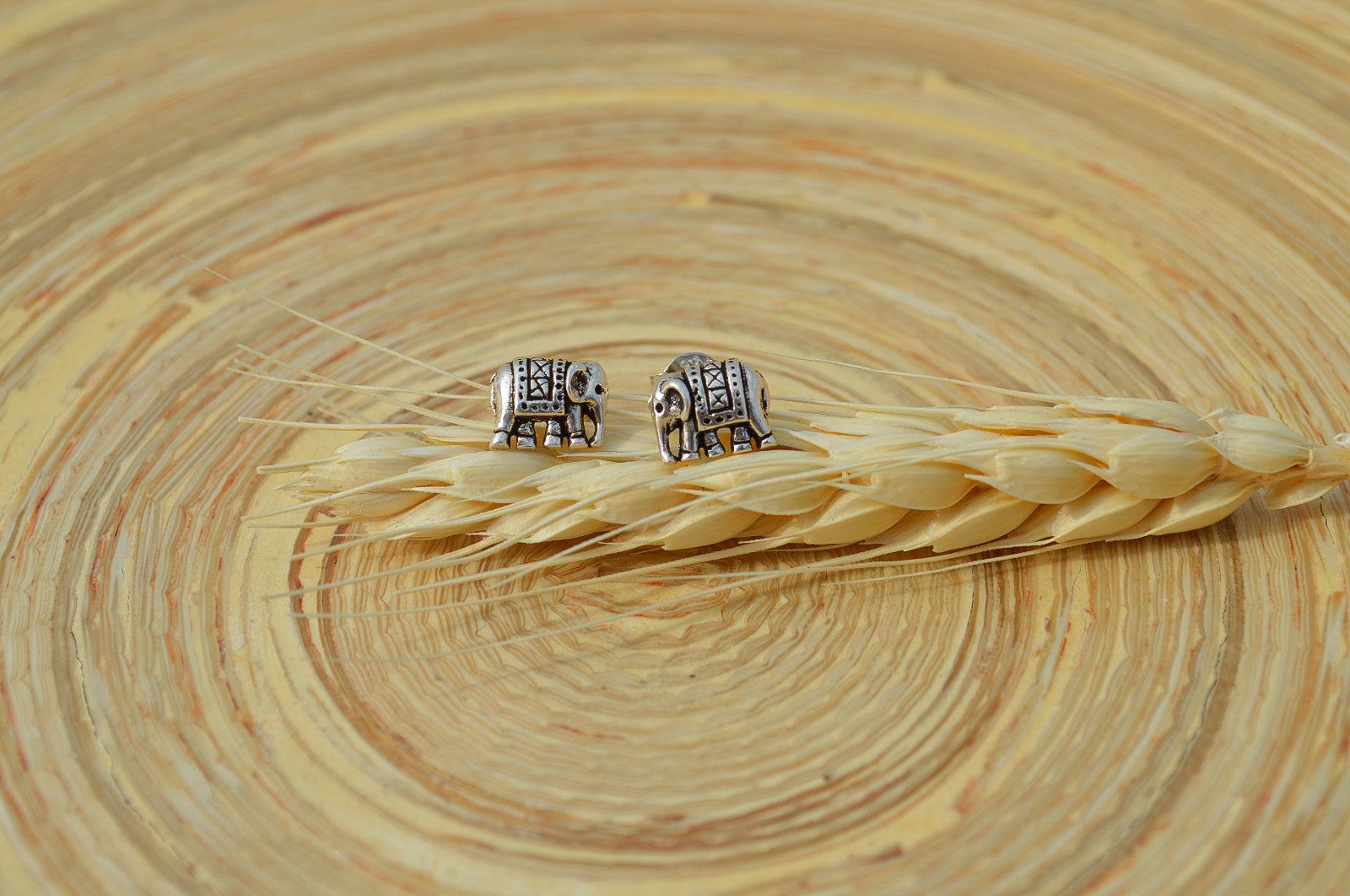 Elephant Bali Stud Earrings