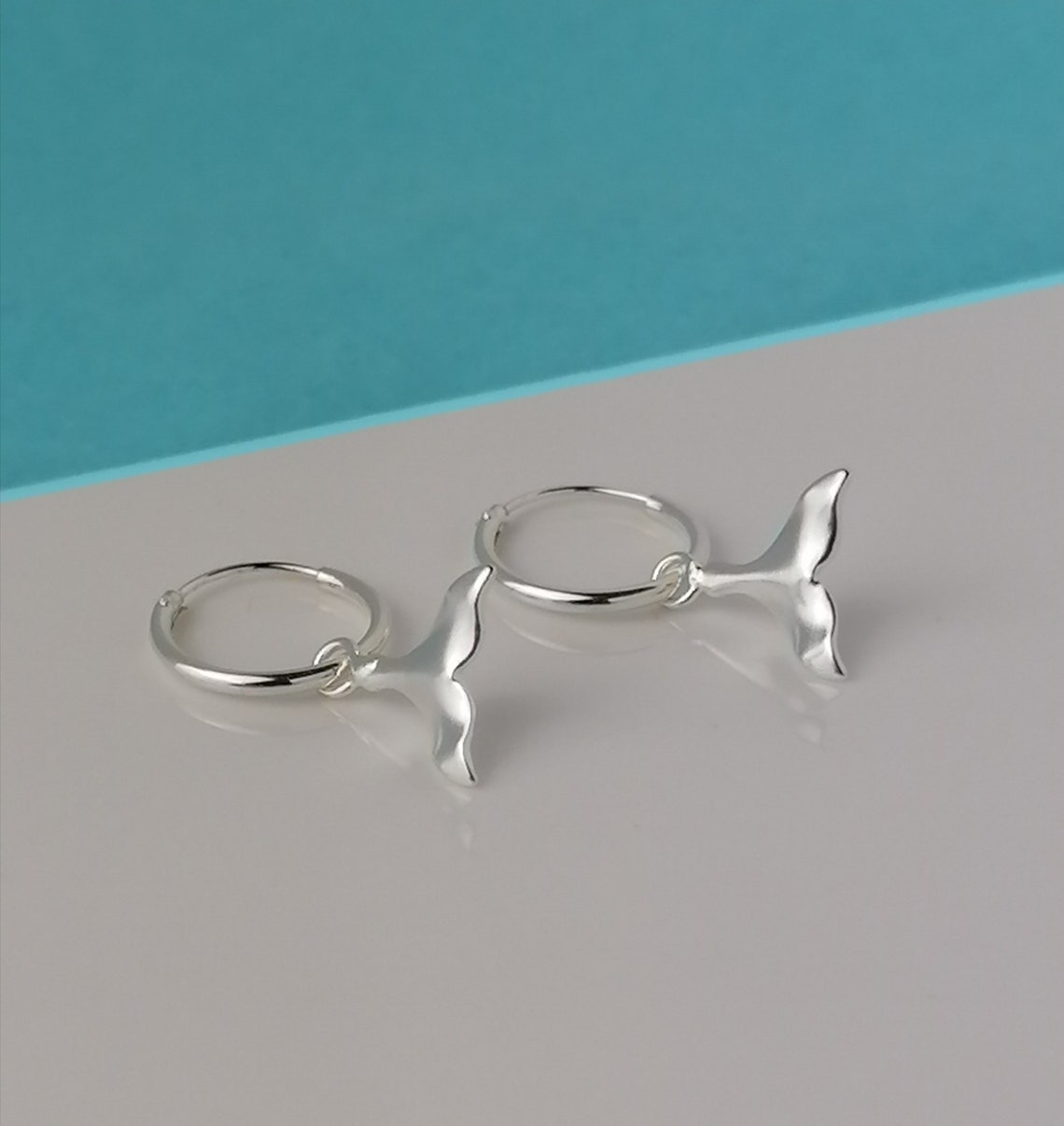 Whale Tail Mini Hoop Earring