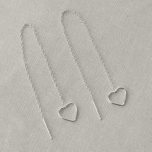 Heart Threader Earrings